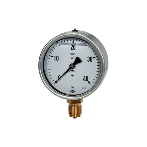 Glyzerinmanometer Fig.2628 1/2" Anschl. unten 160mm 0-10barFig.13 Kl.1.0