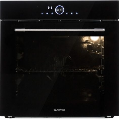 Klarstein Backofen, Einbau-Backofen mit 11 Modi, Backofen Einbaugerät mit Stecker, Einbaubackofen mit Auftau & Grill-Funktion, 73L Ofen mit App-Control & Drehschalter, Elektro-Backofen in Schwarz (1/5)