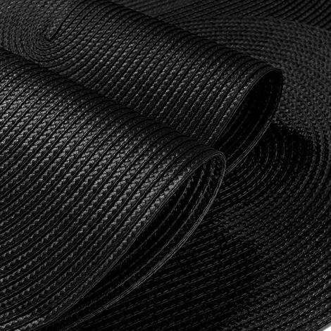 4er-Set ovale Platzsets – abwaschbar und hitzebeständig – für drinnen und draußen – 30 x 45 cm, Schwarz (1/4)