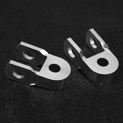 Universelle Motorrad-Stoßdämpfererhöhung hinten, 2-teilig, silber, mit Schrauben, höhenverstellbar (1/5)