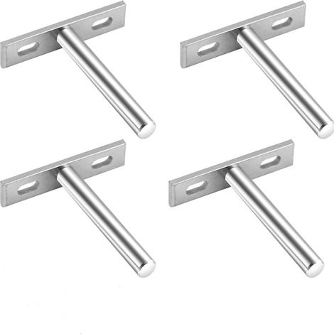 Unsichtbare Wandhalterung für schwebendes Regal, Set mit 4 versteckten Halterungen für Holzregale.