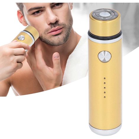 Rasoir électrique Mini 013 avec indicateur de charge USB, rechargeable, pour hommes et femmes, épilation en libre-service, or (1/5)