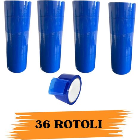 Nastro Adesivo Imballaggio Colorato Blue 48mmx66m 36 Rotoli Scotch EcoPrice®