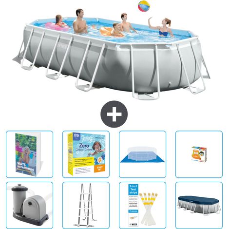 Prism Frame Pool Oval - 503x274x122 cm - 9-teilig S529