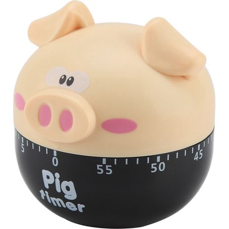 Niedlicher mechanischer Küchentimer in Schweinchenform, Countdown-Timer zum Kochen, Zeitmessgerät, kitschige Dekoration, 60 Minuten (1/5)