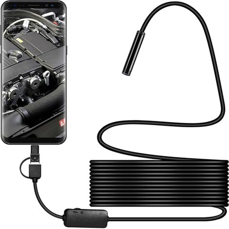 Caméra d'inspection USB sans fil Caméra d'inspection USB Téléphone Caméra d'inspection étanche Endoscope pour appareil mobile (1/5)