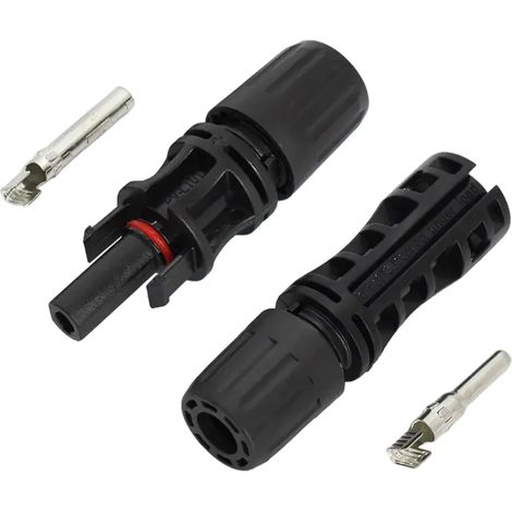 Jeu de 4 connecteurs MC4 mâle/femelle IP68 pour systèmes de panneaux solaires photovoltaïques PV, étanche, fixation compatible, pièces pour installation solaire (1/4)