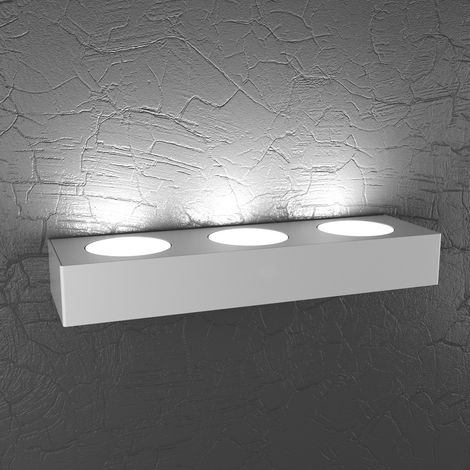 Applique Moderna Plate Metallo Grigio 3 Luci Gx53 (1/3)