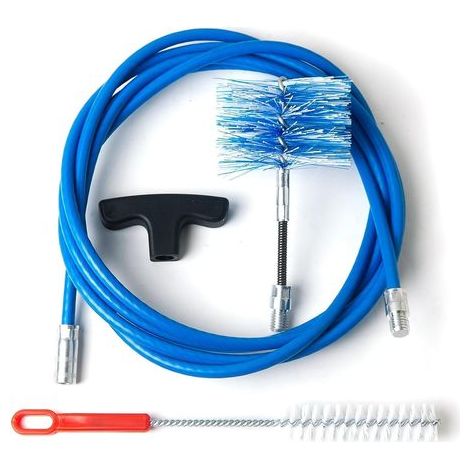 1 Kit Ramonage Conduit Fumée Ø 80 Mm Longueur 3 M Hérisson Articulé Raccord M12 Poêle Granulés (1/5)