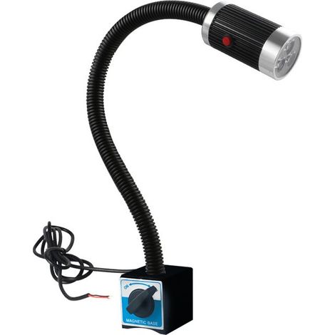 9W 24V LED-Arbeitsleuchte mit Magnet, flexiblem Schwanenhals und rostfreiem Aluminium-Magnetfuß für industrielle Werkstattmaschinen und -geräte (1/4)