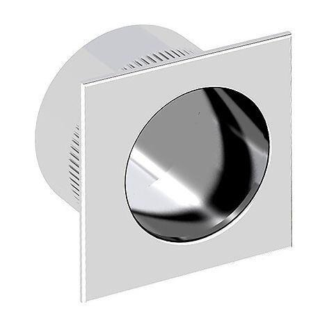 Tire-doigt carré 28 mm pour porte coulissante, acier finition chromé
