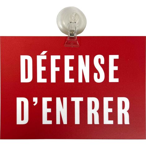 Panneau PVC "DÉFENSE D'ENTRER" format A5 avec fixation ventouse (1/5)