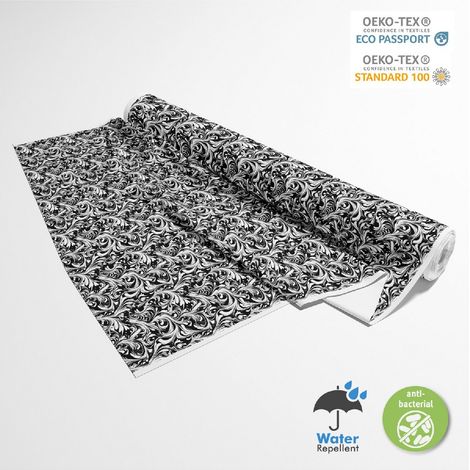 TISSUS DÉCORATIFS D'EXTÉRIEUR OXFORD - Motif noir et blanc DX18091 (1/5)