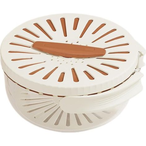 Cesta escurridora, Recipiente para almacenar frutas, Recipiente portátil para almacenar alimentos, verduras, etc, tamaño pequeño, 8,3 x 15,5 cm (1/5)