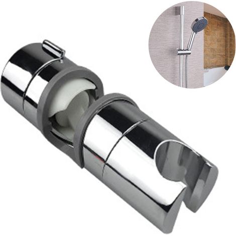 Support de pommeau de douche réglable pour barre de douche coulissante, support universel pour barre de douche coulissante de 18 à 25 mm de diamètre extérieur, fixation par pince, remplacement pour do (1/4)