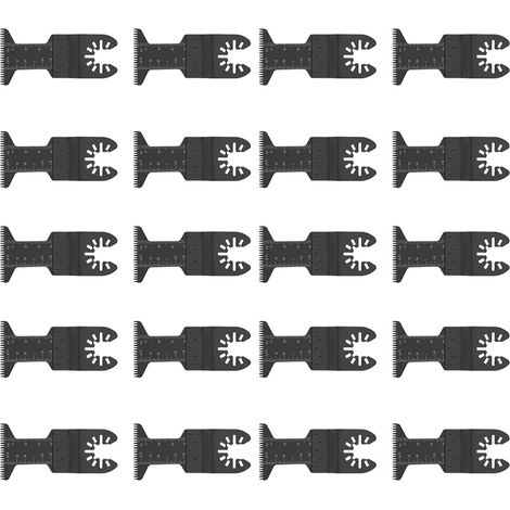 Lot de 20 lames de scie à dents longues de 44 mm pour outil multifonction oscillant Bosch, Dremel et Fein