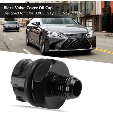 Tapón de drenaje para tapa de culata Lexus LS1/LS6/LS2/LS3/LS7 AN10, aluminio mecanizado negro de alta resistencia.