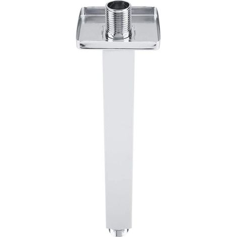 Bras de douche supérieur carré en acier inoxydable, fixation murale pour pommeau de douche de plafond de salle de bain (20 cm) (1/5)