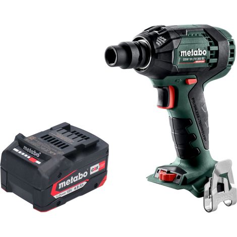 Metabo SSW 18 LTX 300 BL Atornillador de impacto a batería 18 V 300 Nm 1/2" sin escobillas + 1 batería 4,0 Ah - sin cargador