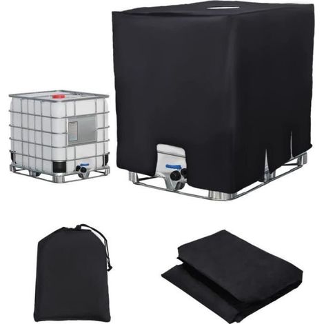 Couvercle pour citerne IBC 1000L - - Housse étanche - Tissu Oxford 210D - Protection UV - Réutilisable (1/4)