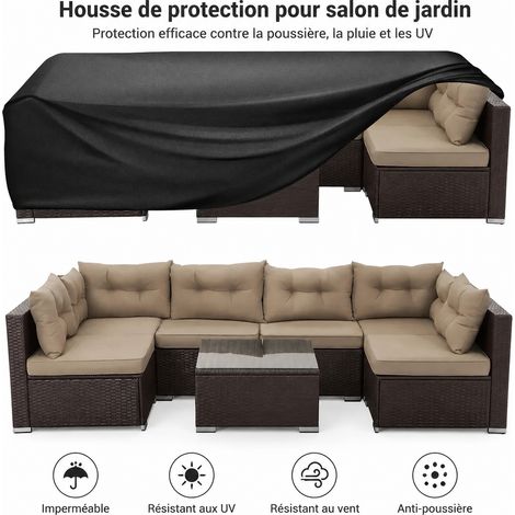 Housse de protection mobilier de jardin 190T imperméable 170 x 94 x 70 cm Noir 170 94 70 500 g – Livraison gratuite (1/5)