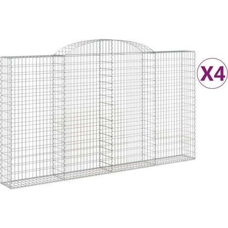 Maison Exclusive - Cesti Gabbioni ad Arco 4 pz 300x30x160/180 cm Ferro Zincato