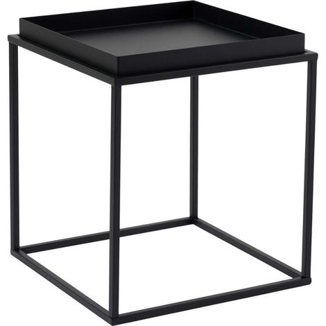 Tavolino quadrato con vassoio con bordi H52 cm - SKYE