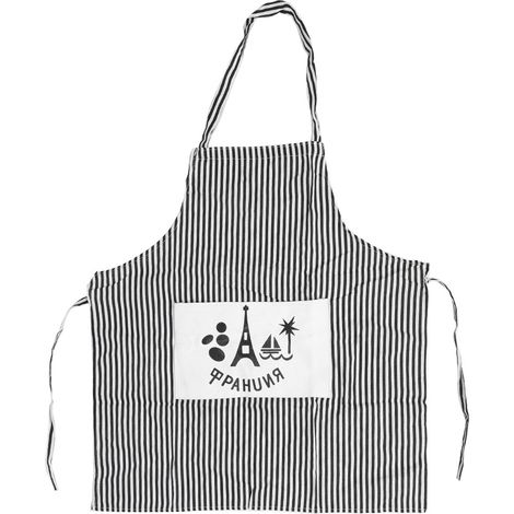 Tablier De Cuisine - Coton Et Lin Imperméable Résistant À L'Huile - Pour Chef Bbq Et Pâtisserie - Noir (1/5)