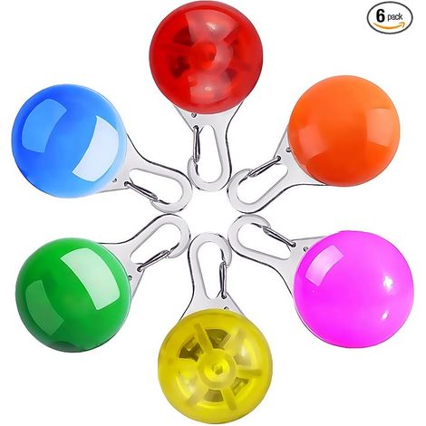 6pcs LED Pet Collier Pendentif Lumineux Clignotant dans la Nuit pour Chien Chat & Objet de Sécurité pour Chat,Chien,Randonneur,Jogger etc. (1/5)