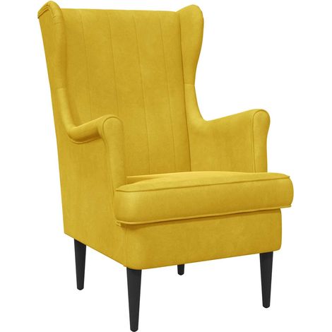 Poltrona Giallo Velluto vidaXL