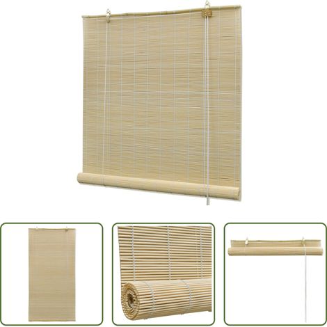 vidaXL Fensterdekoration - Bambusrollo Natur 140x160 cm (1/5)