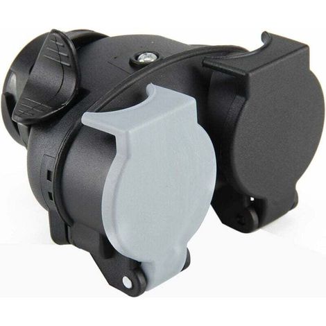 Adaptateur de remorquage 13 broches à 7 broches 13 à 7 broches adaptateur de remorque prise remorque caravane électrique étanche 12V N et S Type adaptateur d'extension prise (1/4)