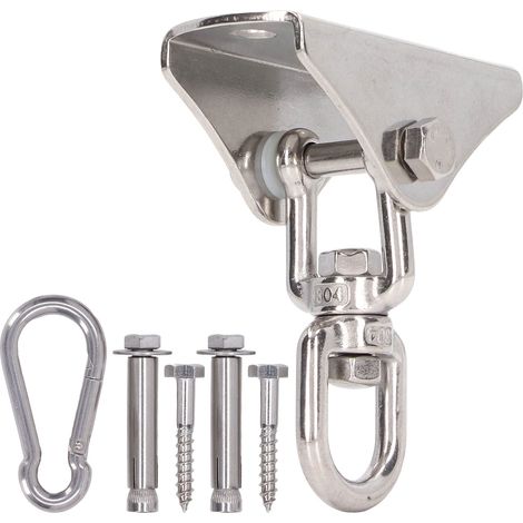 Mousqueton À Rotation 360° - Support Pour Balançoire Et Hammock - Acier Inoxydable 304 - Kit Complet De Fixation (1/5)