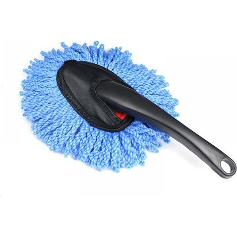 Kit de nettoyage auto : balai à franges à manche court, brosse télescopique pour le lavage auto, brosse à poussière intérieure, ensemble d’accessoires auto (1/5)