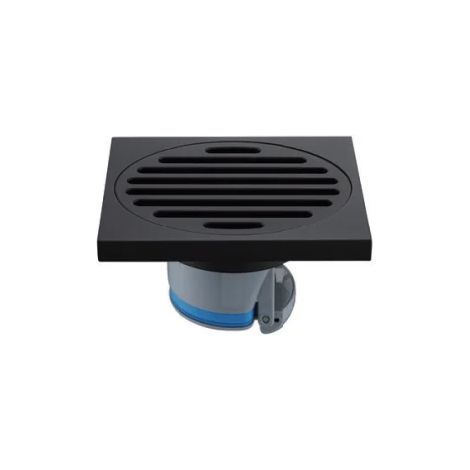 (Black B model)Brass Shower Drainage Bathroom Floor Drain Tile Inserted Circular Deodorizing Floor Drain Grille 100X100cm (1/4)