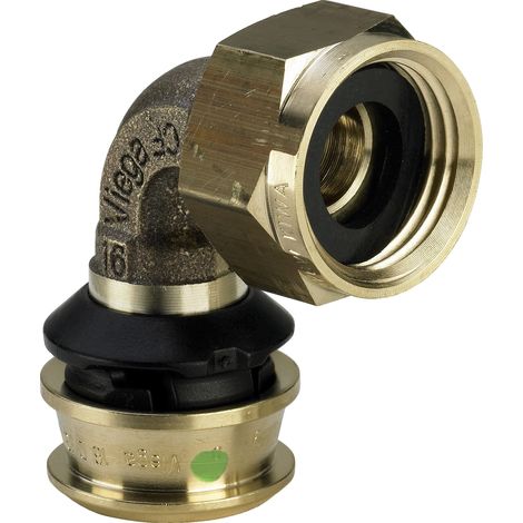 Raccord coudé avec SC Raxofix 5355 en bronze silicium 16 mm x G3/4