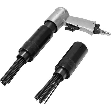Randaco Détartreur À Aiguille Air Pneumatic 19 Aiguille pneumatique décapeur Kit nettoyage metaux peinture tête de rechange 180mm 6.3Bar (1/5)