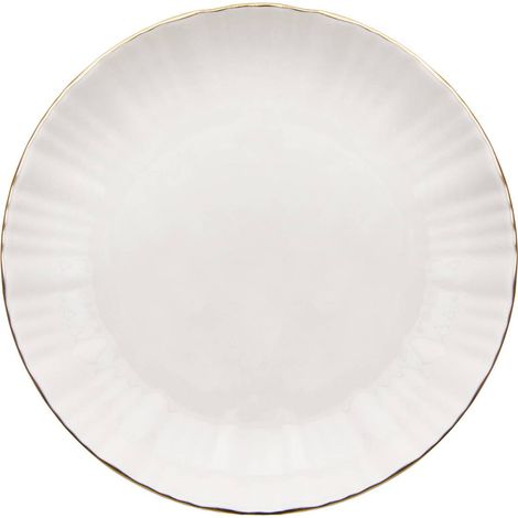 Plato para pan Daphné redondo, 14 cm de diámetro, blanco - Atmosphera créateur d'intérieur (1/2)