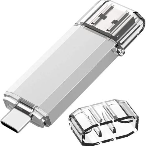 Clé USB 123 double connectique 32 Go, USB 3.0 et USB-C avec fonction OTG (1/4)
