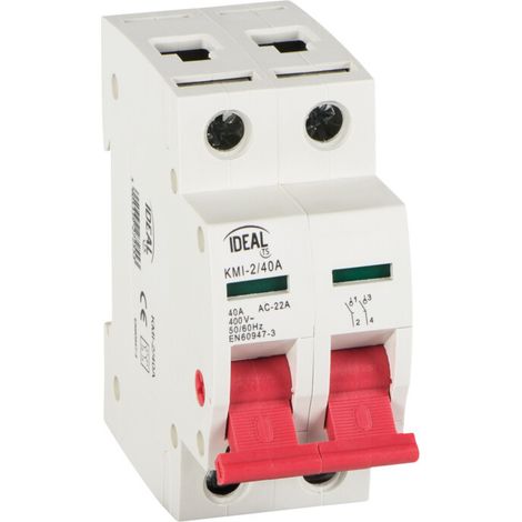 Interruttore-interruttore modulare - 2 moduli - 40A - Rail DIN - IP20 (1/2)