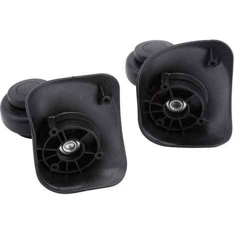 Roue pivotante Noire de Haute qualit&eacute, Rouleau &agrave Bagages 2 pi&egraveces, pour Valise de Voyage Valise (1/4)