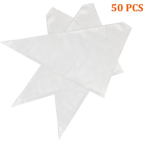 Sac à Douille Jetable - 50 Pièces - 40 cm - Épaisseur 0,8 mm - Pour Décoration de Gâteaux Cupcakes Pâtisseries - Lot Complet (1/5)