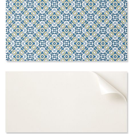 Panel de pared de vinilo autoadhesivo de 120x60 cm con estampado geom茅trico.
