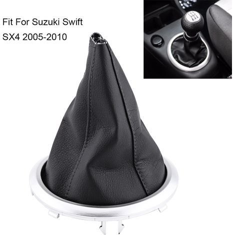 TOPINCN Copertura per leva del cambio nera di alta qualità, compatibile con Swift SX4 2005-2010, cuffia per leva del cambio manuale per cambio meccanico. (1/5)