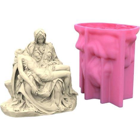 Pieta-Silikonform, Harzform für römische Retro-Statuen, Form zur Herstellung von DIY-Seifen und -Kerzen