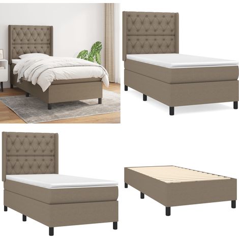 Boxspringbett mit Matratze Taupe 80x200 cm Stoff - Boxspringbett - Doppelbett - Lattenrost - Bettrahmen - Schlafsystem - Home & Living (1/5)