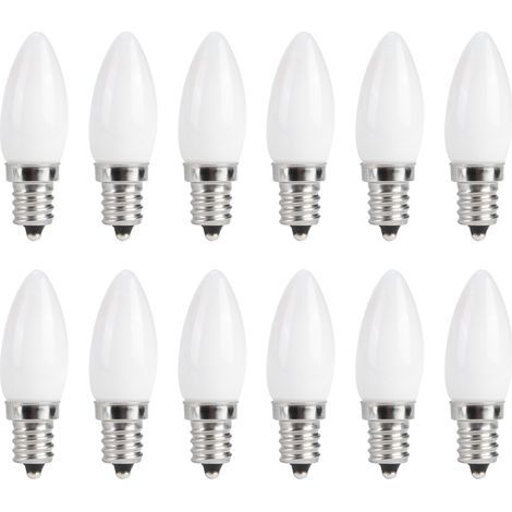 Lot 10 ampoules LED E12 1.5W – 230VAC – candélabres – maison / voiture / armoire / hôtel – éclairage (1/5)
