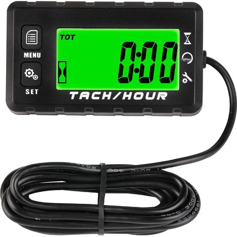 Tachymètre de compteur horaire motorisé numérique,rappel de maintenance,rappel de tr/min d'alerte,étanchéité,utilisation pour le générateur de tondeuse à gazon ZTR, moteur marin (1/5)