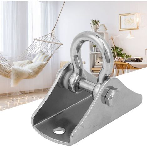 Gancio da soffitto in acciaio inox con disco fisso e 2 bulloni per amaca da yoga o sacco di sabbia (1/4)