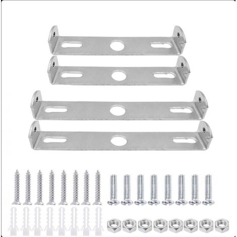 Lot de 4 Pièces Support de Fixation Plafonnier 90mm/105mm Luminaires Support de Plaque de Plafond Plaques de Lampe de Plafond pour Plafonnier de Bureau à Domicile (1/5)